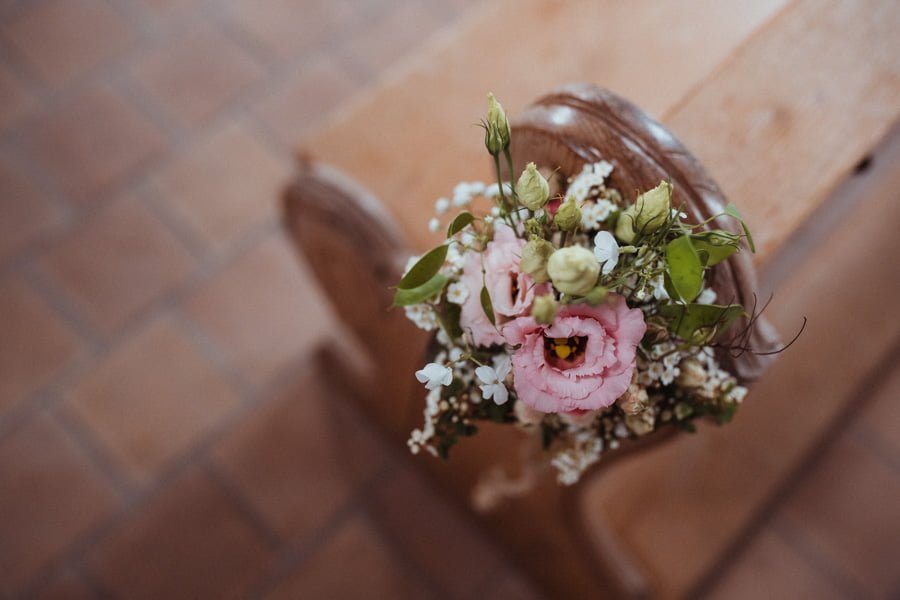 Blumendekoration bei Hochzeit